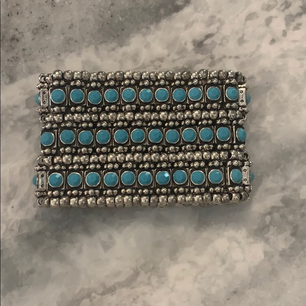 Philippe Audibert Silver and Turquoise Cuff